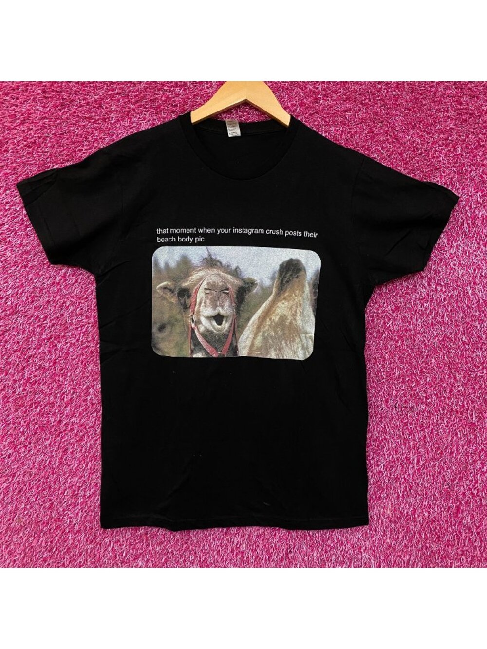 Camel Beach Body Meme Tshirt size Medium